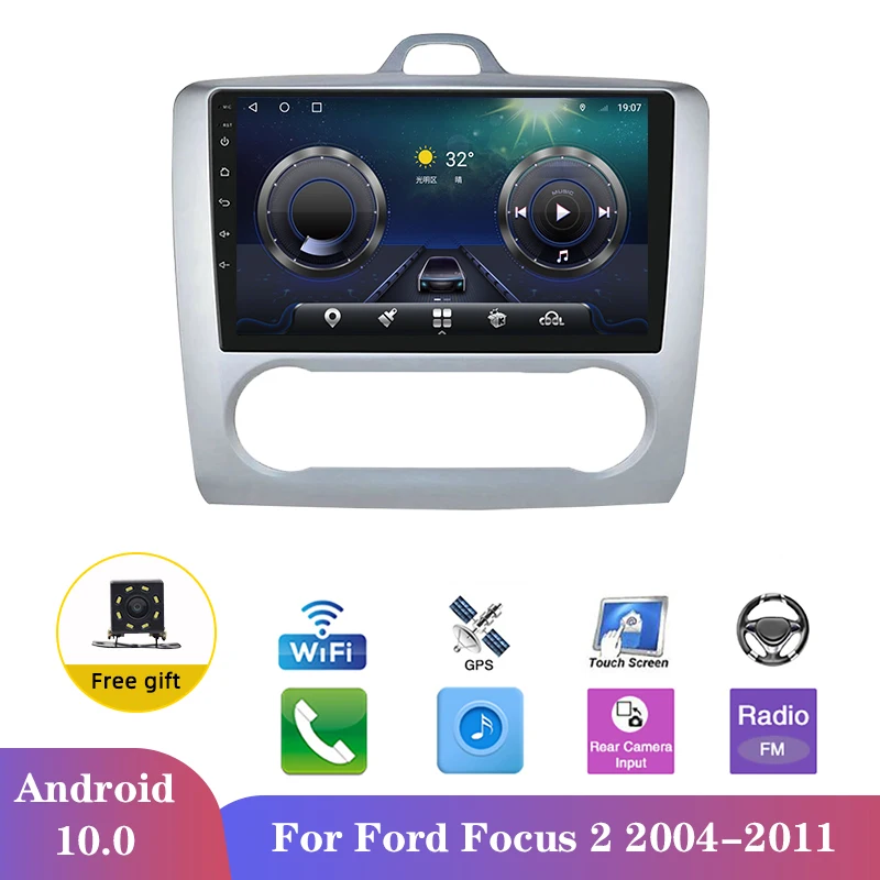 

9" 2 Din Android Car Radio For Ford Focus 2 3 EXI Mk2 Mk3 2004 2005 2006 2007-2011 Multimedia Video Player GPS Navigation DVD