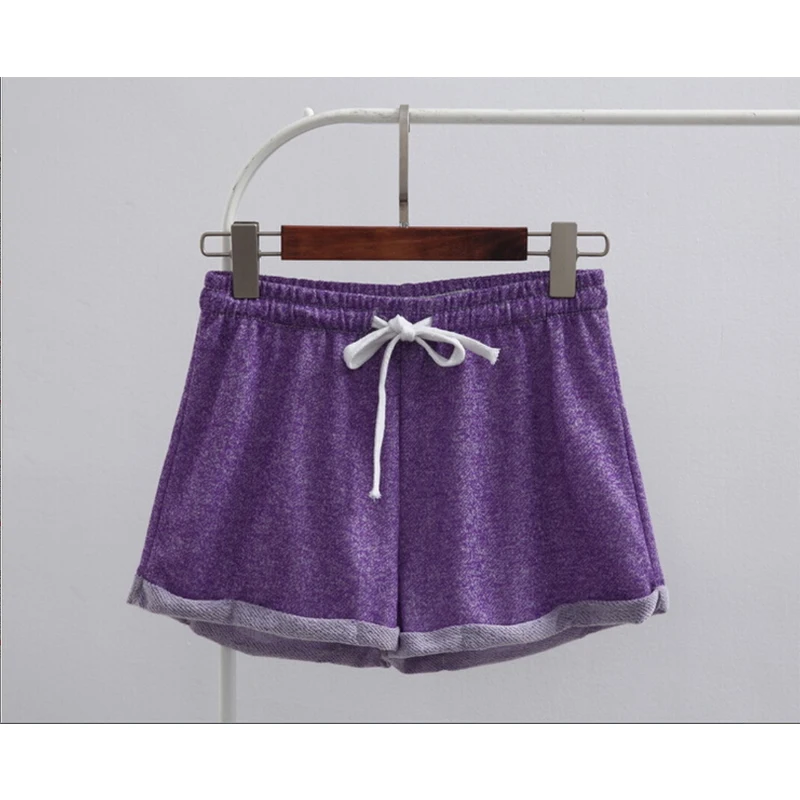 Женские свободные шорты из смесового хлопка летние повседневные спортивные с