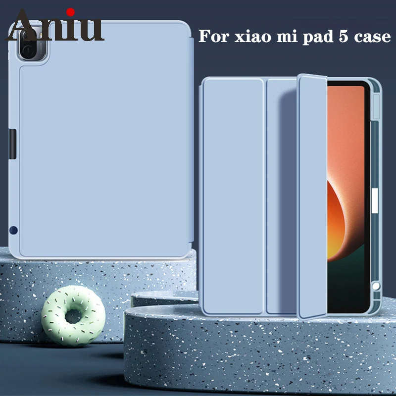 

Чехол для xiomi mi pad 5 / xiaomi mipad 5 Pro 5G, ультратонкий тройной складной Смарт-Чехол для mipad 5 Pro 11 дюймов с зарядным держателем для карандашей