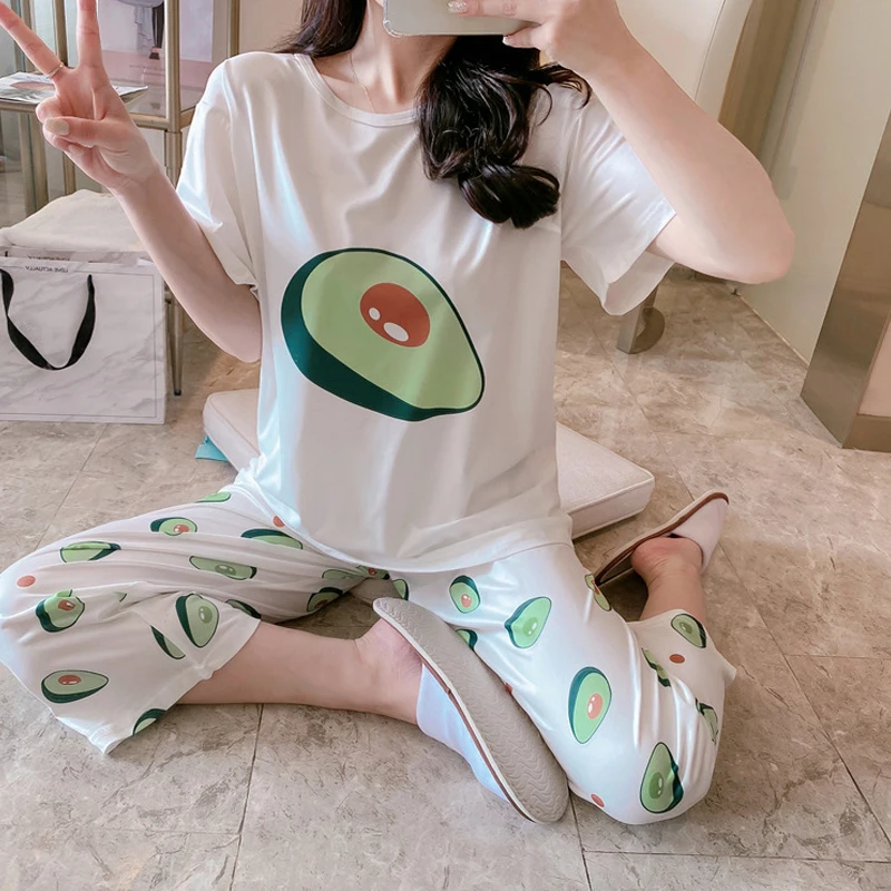 

Pijamas Women's Pajamas with Pajamas for Women Summer Sleepwear Home Clothing Women's Pajamas Set Home Suit Pyjama