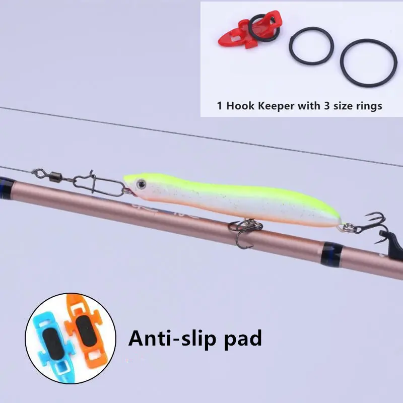 4 шт./компл. портативный держатель рыболовного крючка с 3 резиновыми кольцами