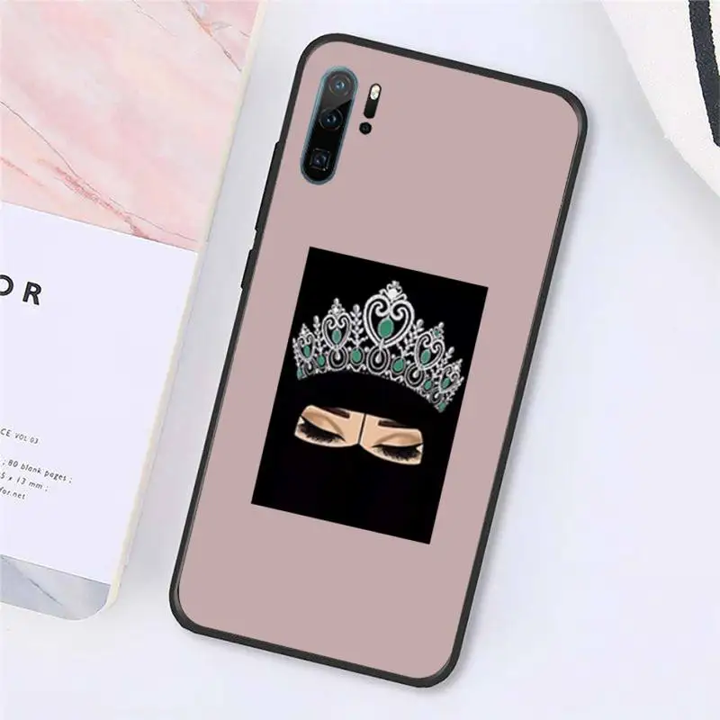 

Muslim Islamic Arabic Hijab Face Gril Phone Cases For Huawei honor Mate P 10 20 30 40 Pro 10i 9 10 20 8x Lite Y91C V17 6.38 6.44