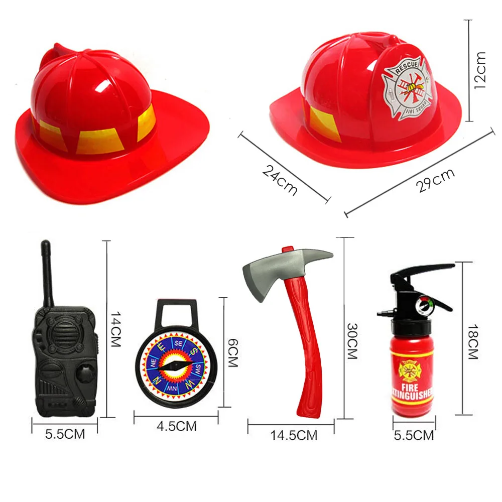 5 шт. детский пожарный инструмент огнетушитель для шлема шапка с топором коронный