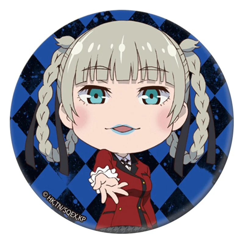 

6Pcs/9Pcs Anime Kakegurui Compulsive Gambler Yumeko Jabami Japan Cosplay Bedge Cartoon Collect Bags Badges For Backpack