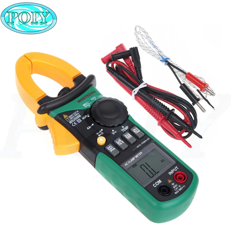 MASTECH MS2008B цифровой клещи с светильник темп частота ACDC цифровой мультиметр электрический тестер токовые клещи переменного тока Амперметр
