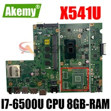 Laptop motherboard For Asus X541U X541UVK X541UAK X541UA X541UV X541UJ mainboard Test OK w/ I7-6500U CPU 8GB-RAM