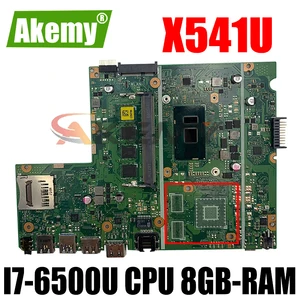 laptop motherboard for asus x541u x541uvk x541uak x541ua x541uv x541uj mainboard test ok w i7 6500u cpu 8gb ram free global shipping