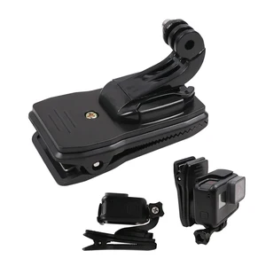 Вращающийся на 360 градусов зажим для рюкзака J Hook Hat Clamp Mount для камеры GoPro Hero 9 8 7 6 5 4 Yi 4K Go Pro DJI OSMO аксессуары
