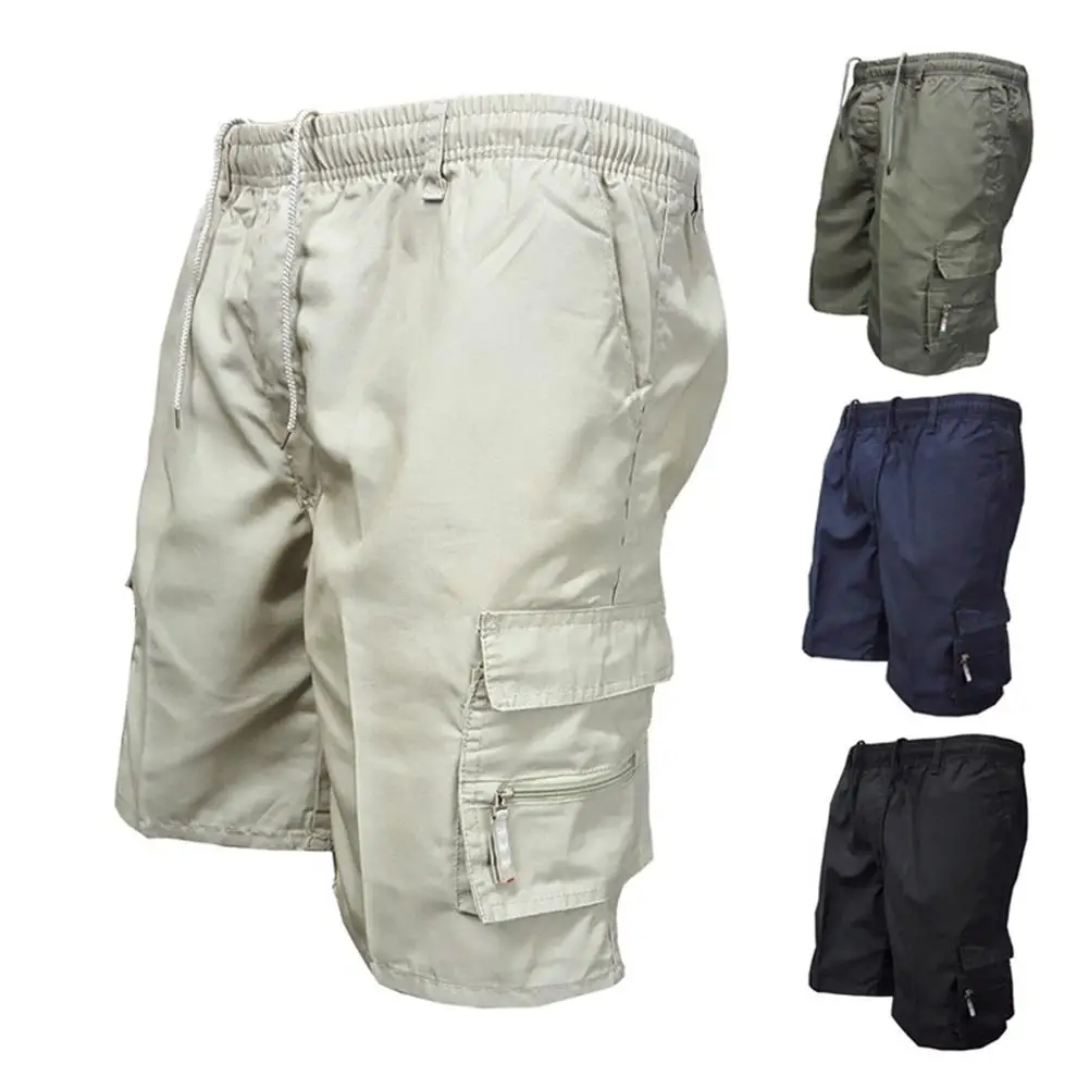 

Повседневные летние мужские шорты Цвет мульти-карманами, на завязках мешковатые брюки карго шорты для женщин модные штаны размера плюс для ...