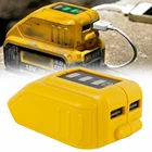 Зарядное устройство с USB-преобразователем для Dewalt 14,4 в 18 в 20 в, преобразователь литий-ионных аккумуляторов DCB090, двойной USB-адаптер для зарядки устройства, источник питания