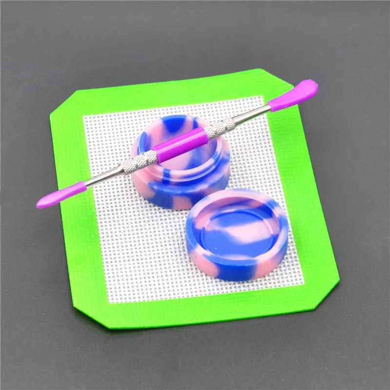 Силиконовая коробка + накладка Сталь ложечка для ногтей трубы насадка