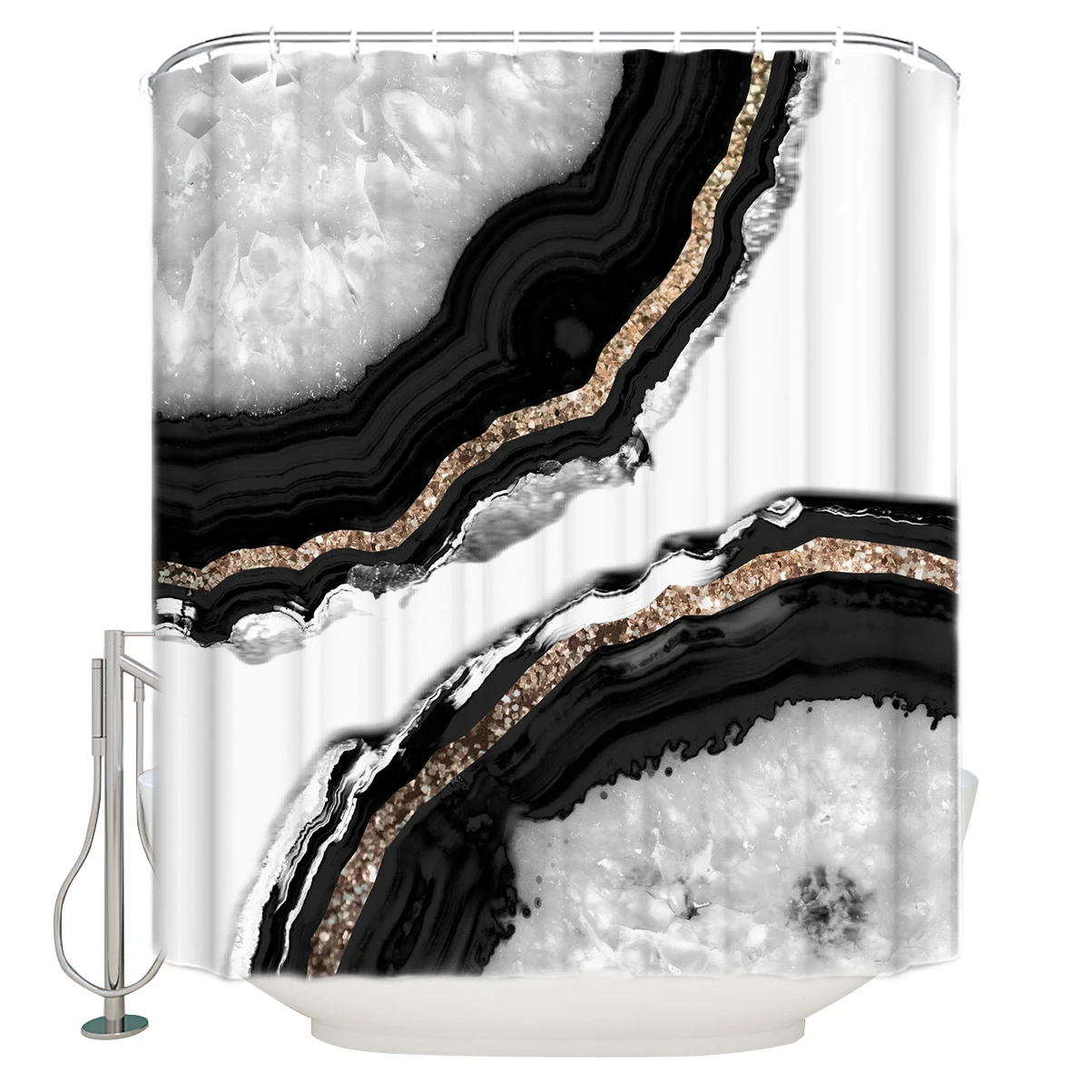 Глиттер из агата очень длинные тканевые занавески для ванны и душа комплекты