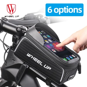bicycle bag phone case touchscreen bag frame front top tube cycling bag waterproof 6 5in mtb pack bike accessories free global shipping