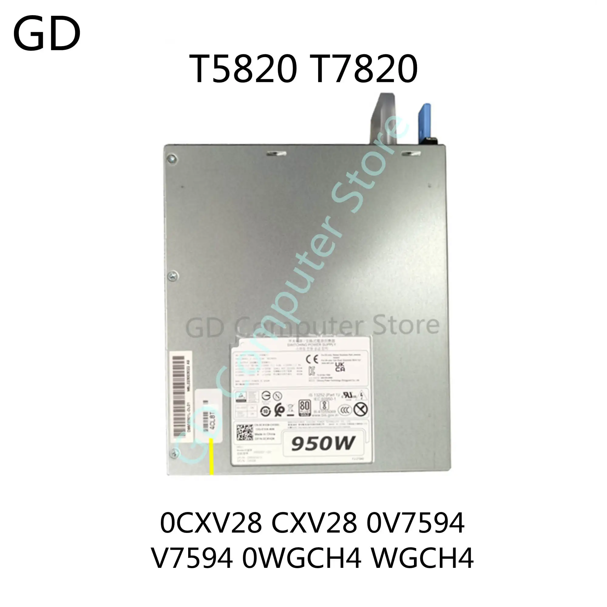 GD For DELL T5820 T7820 950W Workstation Power Supply H950EF-00 D950EF-00 AC950EF-00 0CXV28 CXV28 0V7594 V7594 0WGCH4 WGCH4 | Компьютеры и