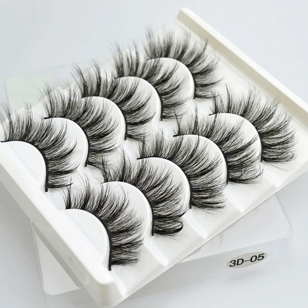 5 парт/компл. 3D Искусственные норковые волосы Накладные ресницы Wispy пушистые
