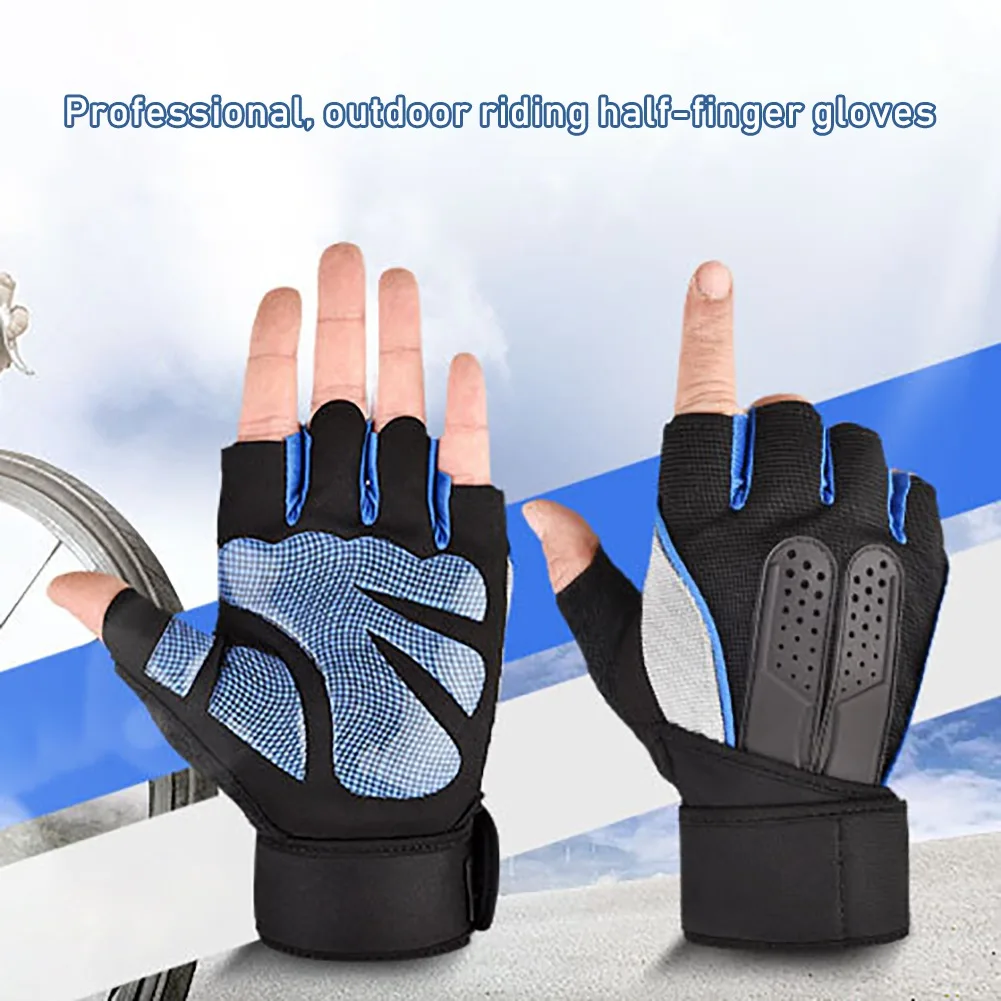

Cycling Weightlifting Fingerless Breathable Half Finger Hand Palm Proctection Gloves Equipment Fitness Workout Training Gloves