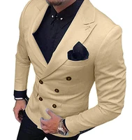 2022 new champagne mens blazer suit jacket 1 pieces double breasted notch lapel blazer jacket for weeding party %ef%bc%88only jacket%ef%bc%89