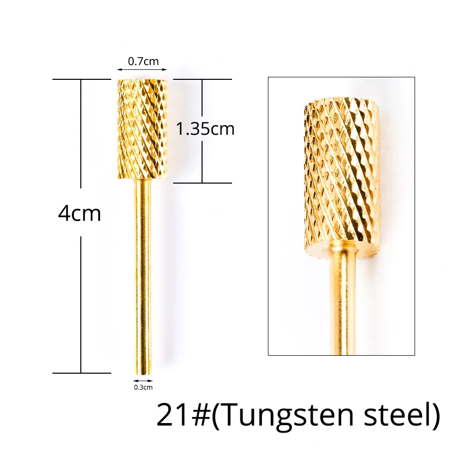 Alileader Nail Draill For Electric Drill Ceramic Drill Nail For Nail Art Instrument Safe Cutter For Cutter Manicure - Цвет: 21