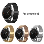 Ремешок из нержавеющей стали для смарт-часов, универсальный браслет для Ticwatch c2, удобные металлические аксессуары, 20 мм