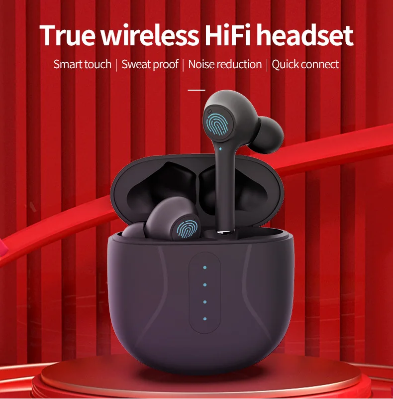 

Wireless Bluetooth Earphone with Microphone Sports Waterproof Wireless Headphones Headsets Touch Control Music Earbuds For Phone
