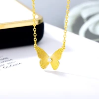 zircon butterfly necklace for women stainless steel choker necklaces chain vintage jewelry collier valentines day gift