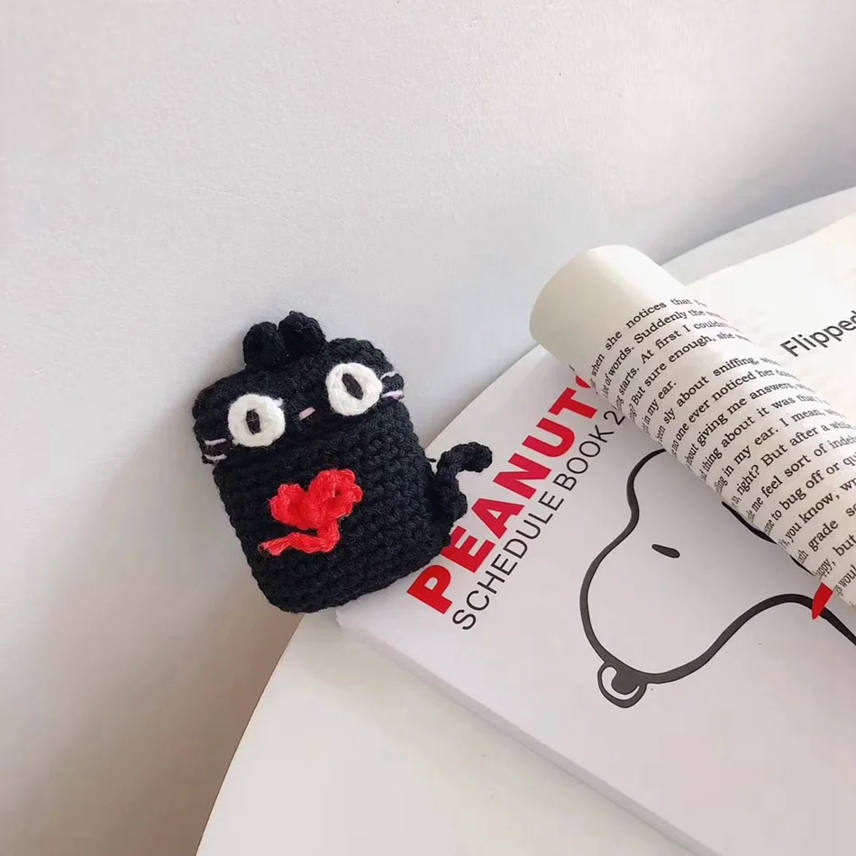 887A 3D Cute Earphone Case for Airpods Case Cartoon Knitted plush Cover for Apple Airpods 2 Case Bear Teddy Dog Rabbit Earpods Case - Цвет: 887A
