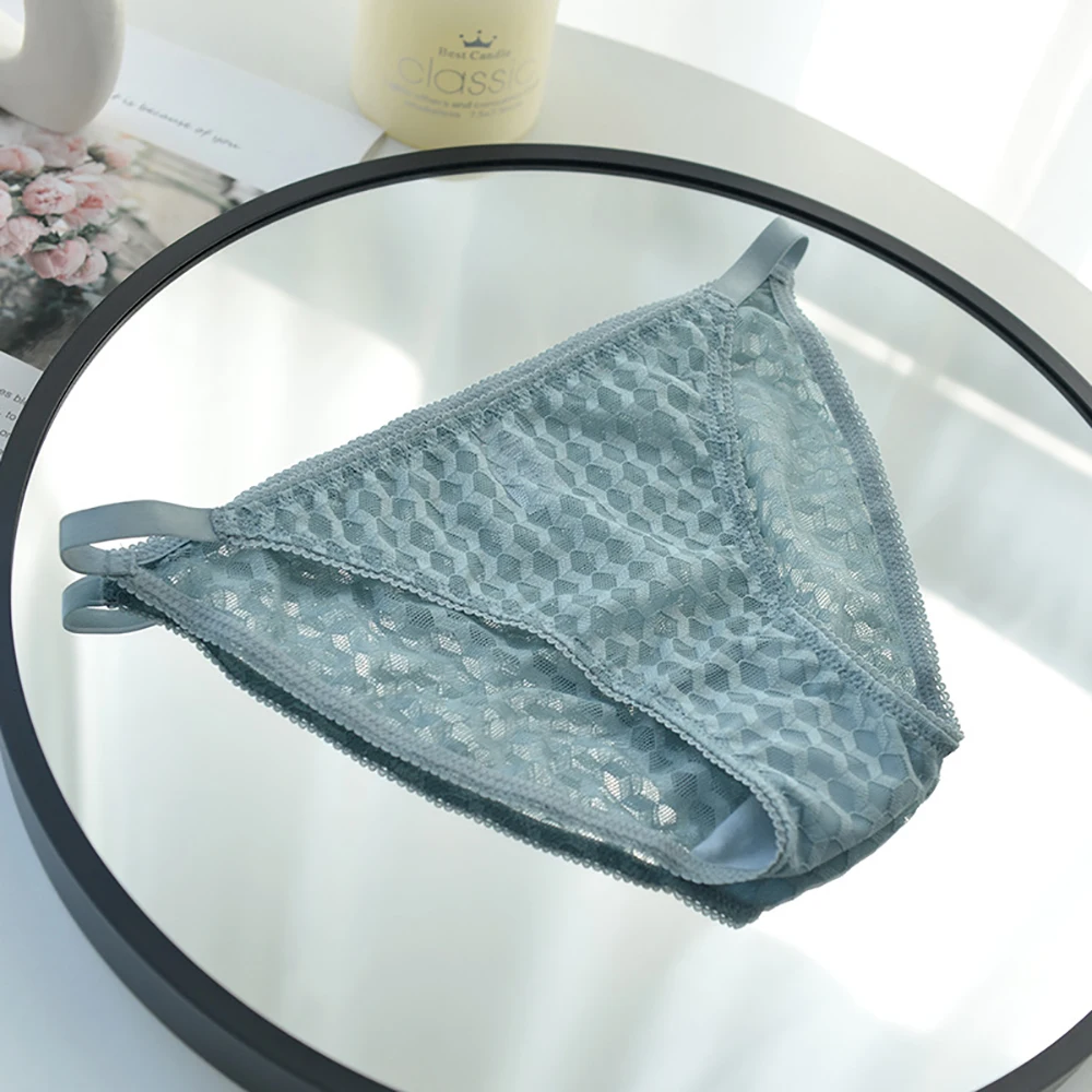 Сексуальное кружевное нижнее белье женские клетчатые трусики дышащие хлопковое