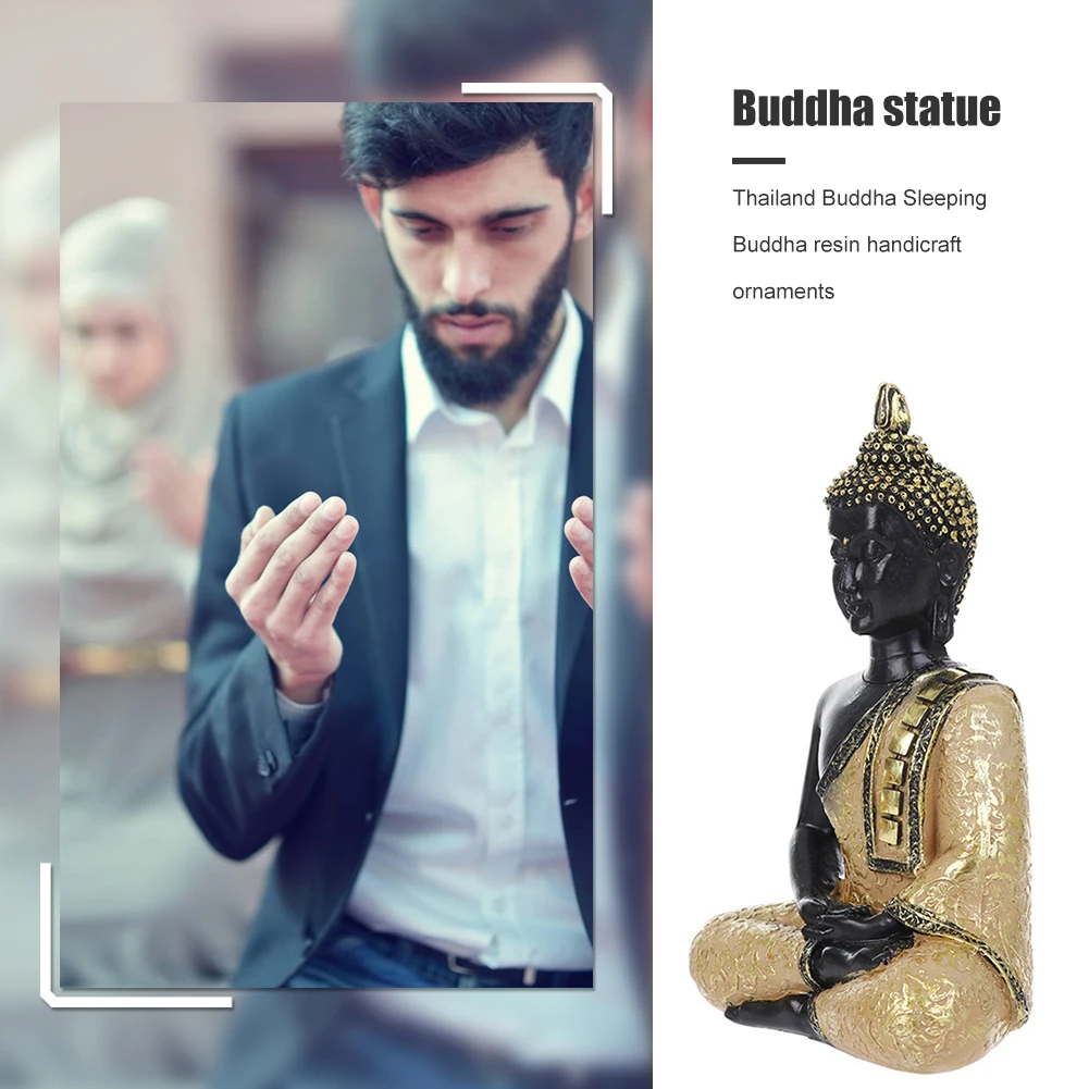 Статуя Будды Dhyana Mudra медитационная сидячая статуя из смолы настольное украшение