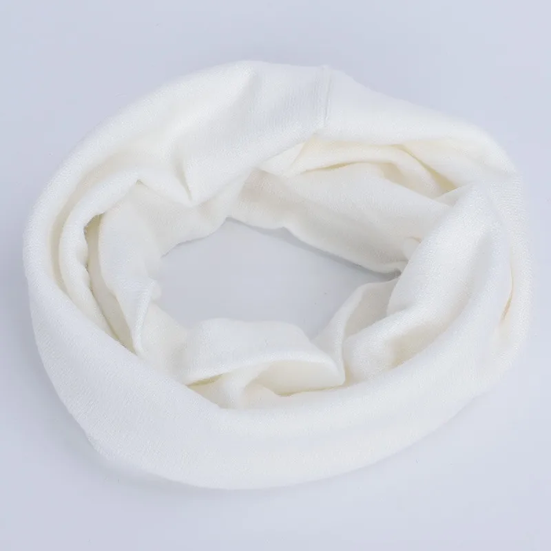 white scarf 1 шт. зимние теплые матовый однотонное бархатное хлопковое мягкая для Шеи Теплее Круг капота петли шаль-снуд уличный шарф для Для мужчин Для женщин - Цвет: white scarf