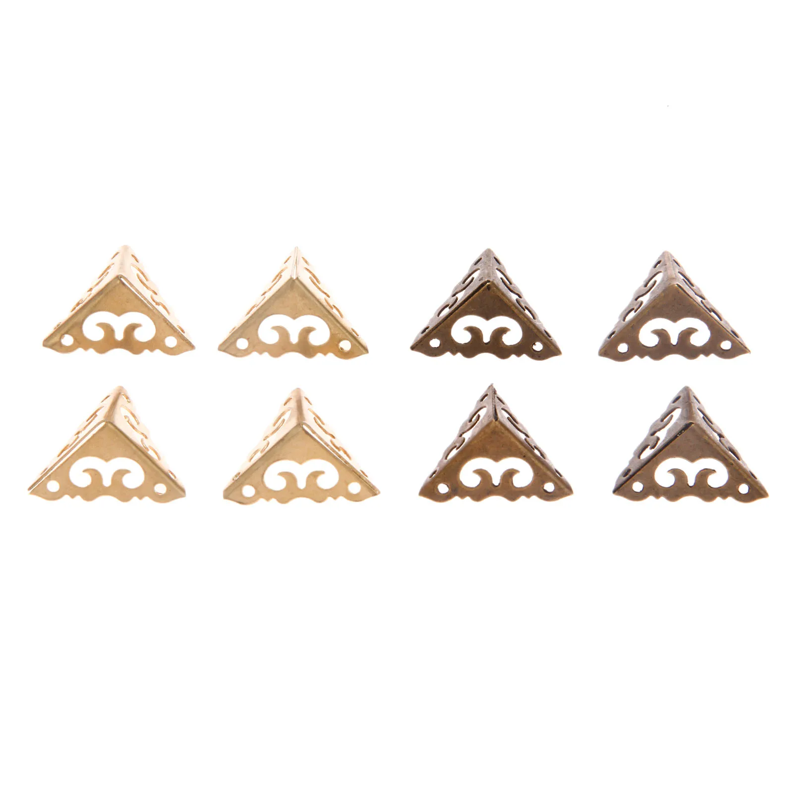 DRELD 4 шт. Античная Медная шкатулка для драгоценностей декоративные угловые