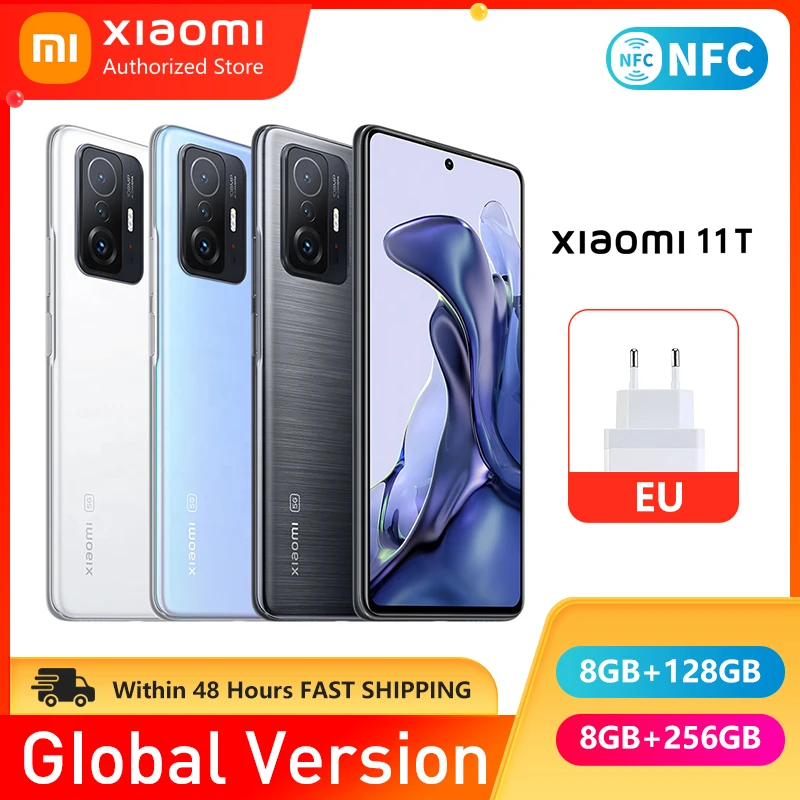 

Global Version Xiaomi 11T Smartphone 128GB/256GB Dimensity 1200-Ultra Octa Core 108MP Camera 120Hz 6.67" Display 67W Charging