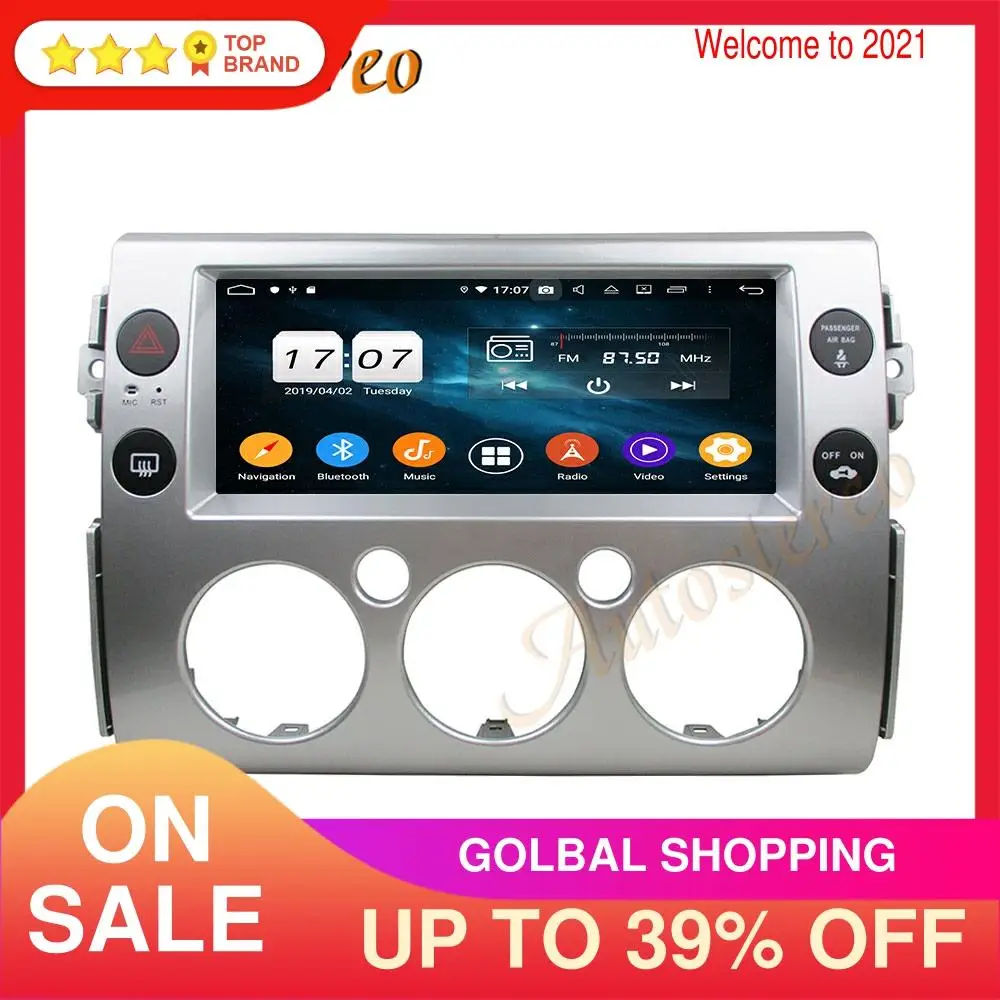 

For TOYOTA FJ Cruiser 2007-2017 Android10 Car GPS Navigation Car Multimedia Player Auto Stereo Head Unit Tape Recorder Carplay