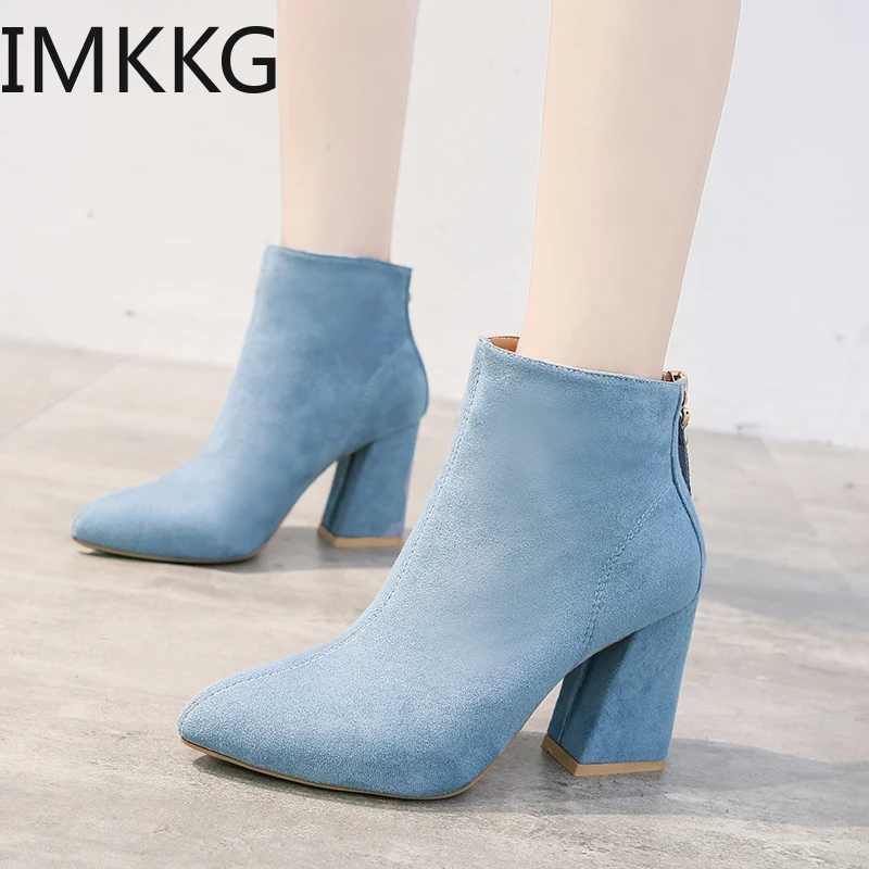 2020 желтые ботильоны женская обувь сапоги на высоком каблуке молнии сексуальные