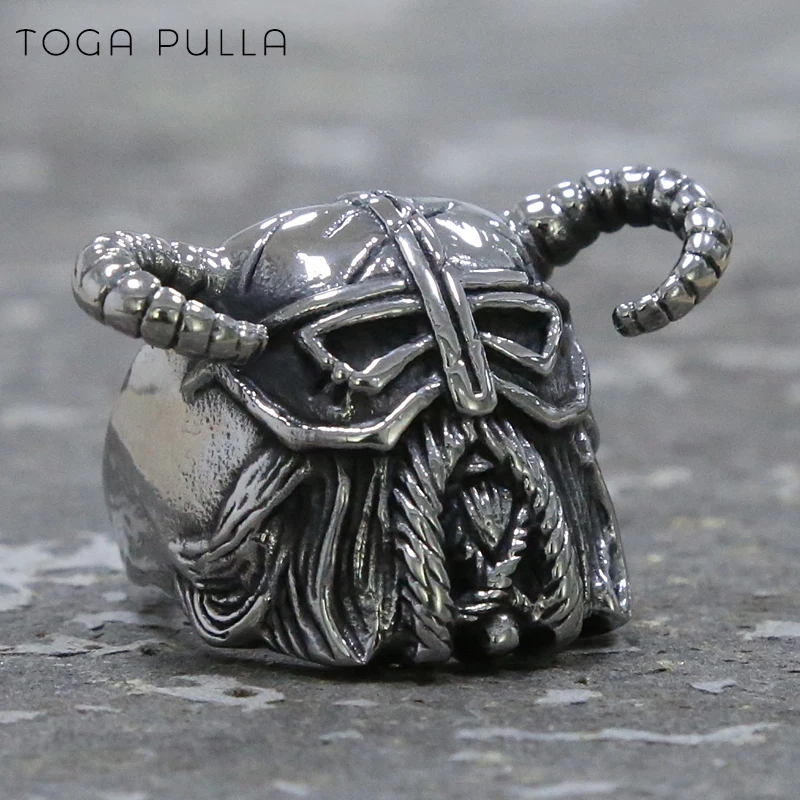 Викинги Северных стран Стиль шлем с рожками кольцо воина Мужские Винтажные