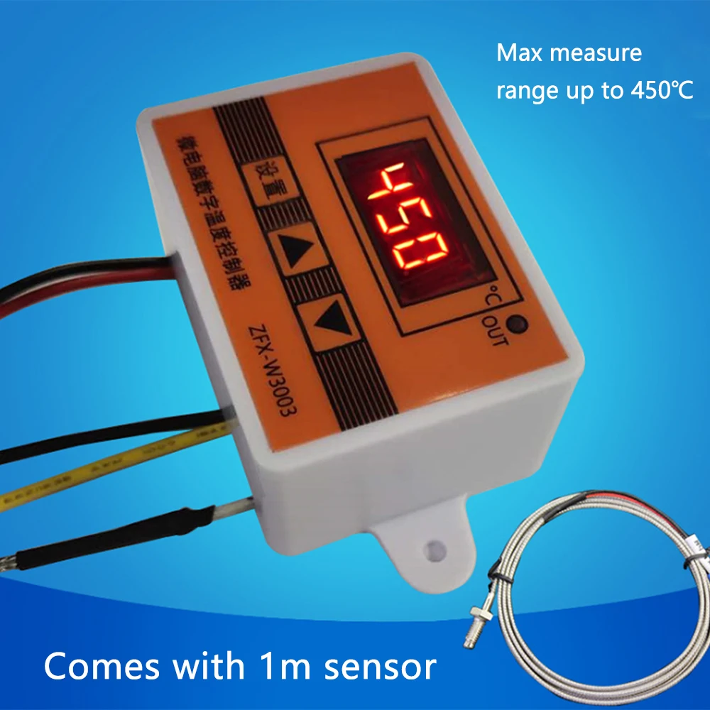 

ZFX-W3003 Digital Temperature Controller Intelligent Microcomputer Temp Control Thermostat for Freezer Fridge Hatching