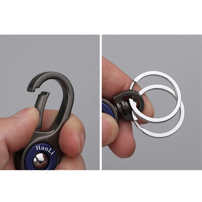 

Men Metal Car Key Chain Key Ring Waist Hanged Key Holder Fashion Women Keychains with Two Rings keychain Metal key ring