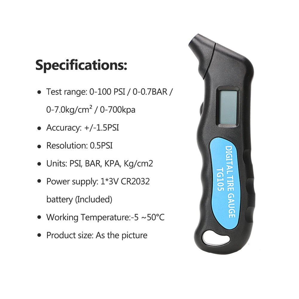 Автомобильный манометр цифровой измеритель давления в шинах для мотоциклов и