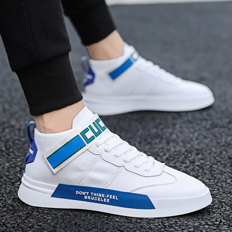 Осенние мужские ботинки маленькие белые туфли Мужская водонепроницаемая обувь