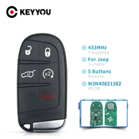 keyyou smart key shell 2345 buttons replacement auto car remote key fob m3n40821302 433mhz for jeep grand cherokee 2013 2018