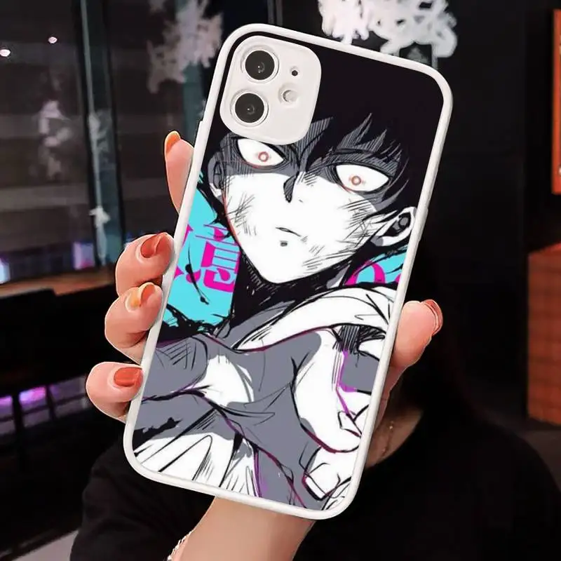 

Mob psycho 100 Shigeo Kageyama anime Phone Case Matte Transparent for iPhone 7 8 11 12 s mini pro X XS XR MAX Plus cover funda