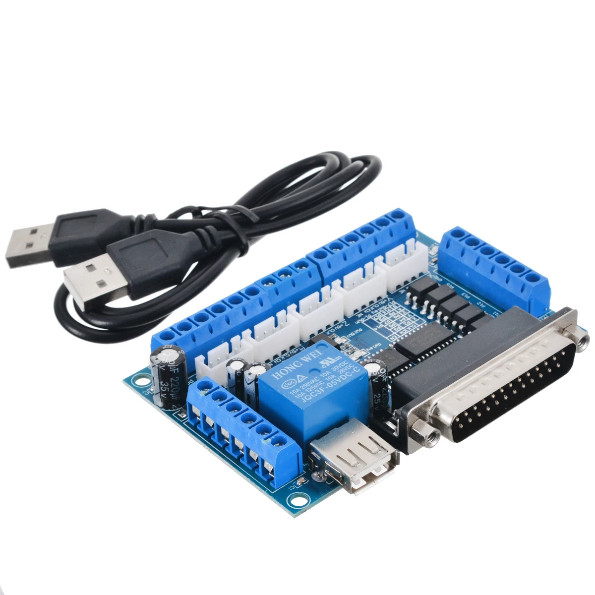 Высокое качество 5 оси ЧПУ коммутационная плата с USB кабелем для Драйвер шагового