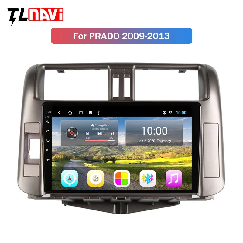 Автомагнитола 2G RAM мультимедиа Android 10 видеоплеер навигация GPS для Toyota LAND CRUISER PRADO J150