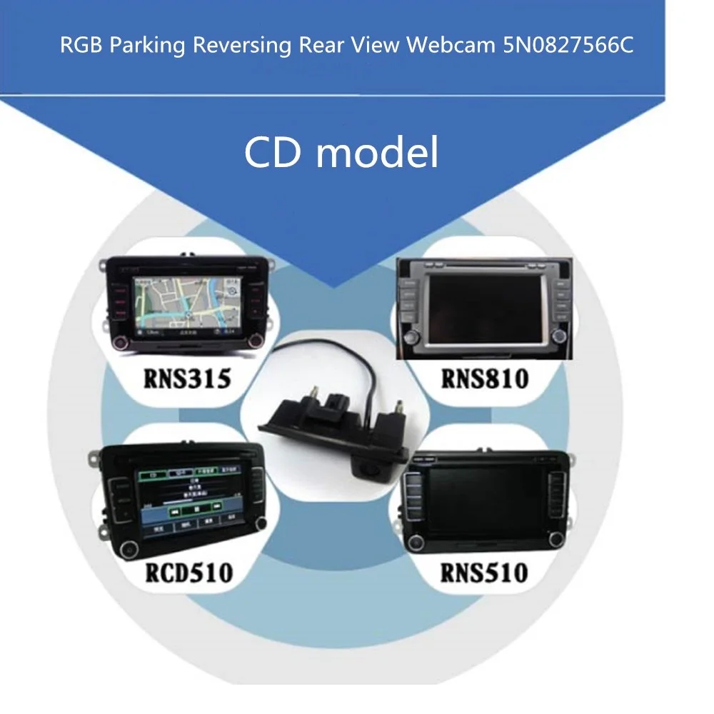 

SCJYRXS MQB RCD510 RGB Parking Reversing Video Car Camera for A6 A5 Q5 VW Tiguan 5ND827566C 5ND 827 566C 5N0827566C