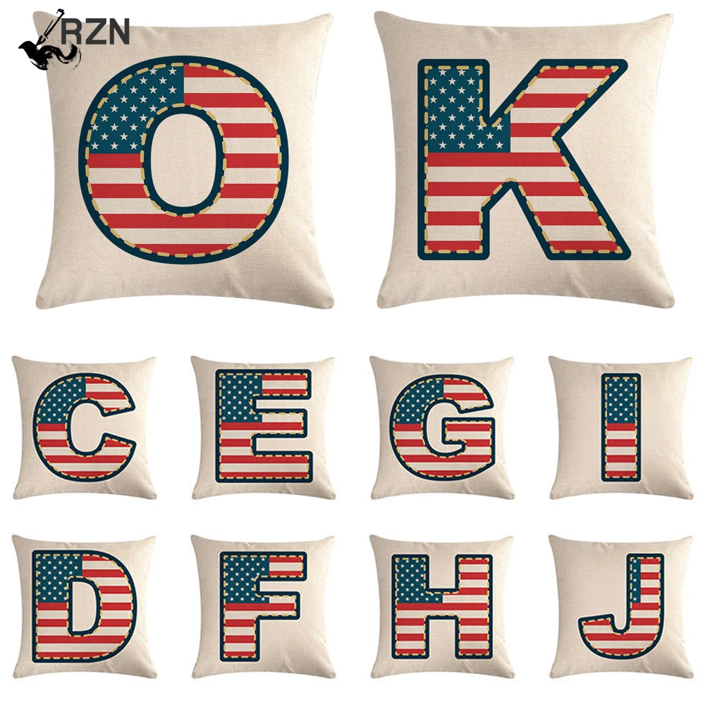 Американский английский 26 букв алфавита чехол для подушки с принтом дивана