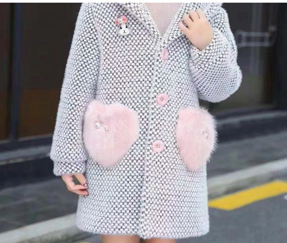 Зимние пальто для девочек хлопковые куртки с длинным рукавом верхняя одежда