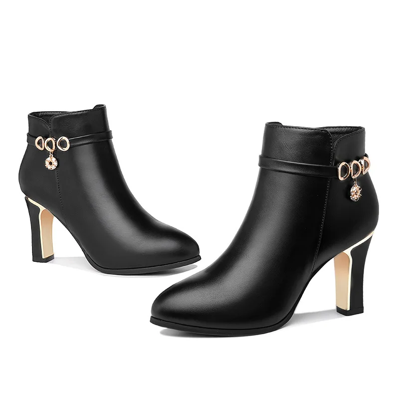 Осенние пикантные Ботинки Martin из искусственной кожи на высоком тонком