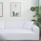 Однотонные Чехлы для диванов, эластичные L-образные накидки на угловые кушетки, для гостиной