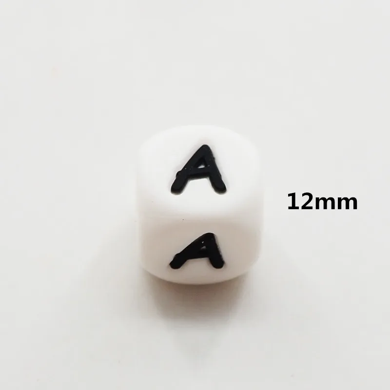 Chenkai-Cuentas de letras de silicona para dentici&oacute;n de beb&eacute;, mordedor artesanal, accesorios sensoriales de juguete, alfabeto, 12mm, 20 Uds.-1