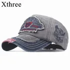 Бейсболка Xthree мужская с вышивкой, повседневная хлопковая кепка, летняя