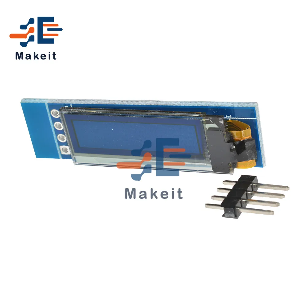 Модуль OLED дисплея 0 91 дюйма 4 контакта 128x32 IIC I2C серийный синий белый SSD1306
